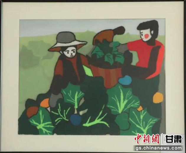 皋蘭縣高原夏菜項目幫助當?shù)貗D女增收致富。刺繡 黃淑娟 繡稿 趙海科