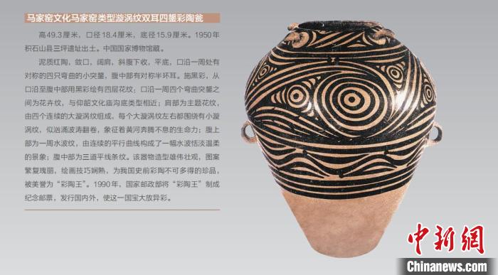 圖為“彩陶王”展板?！∨R夏州融媒體供圖