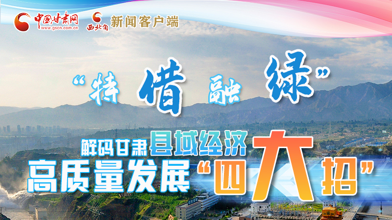 圖解|“特、借、融、綠”解碼甘肅縣域經(jīng)濟(jì)高質(zhì)量發(fā)展“四大招”